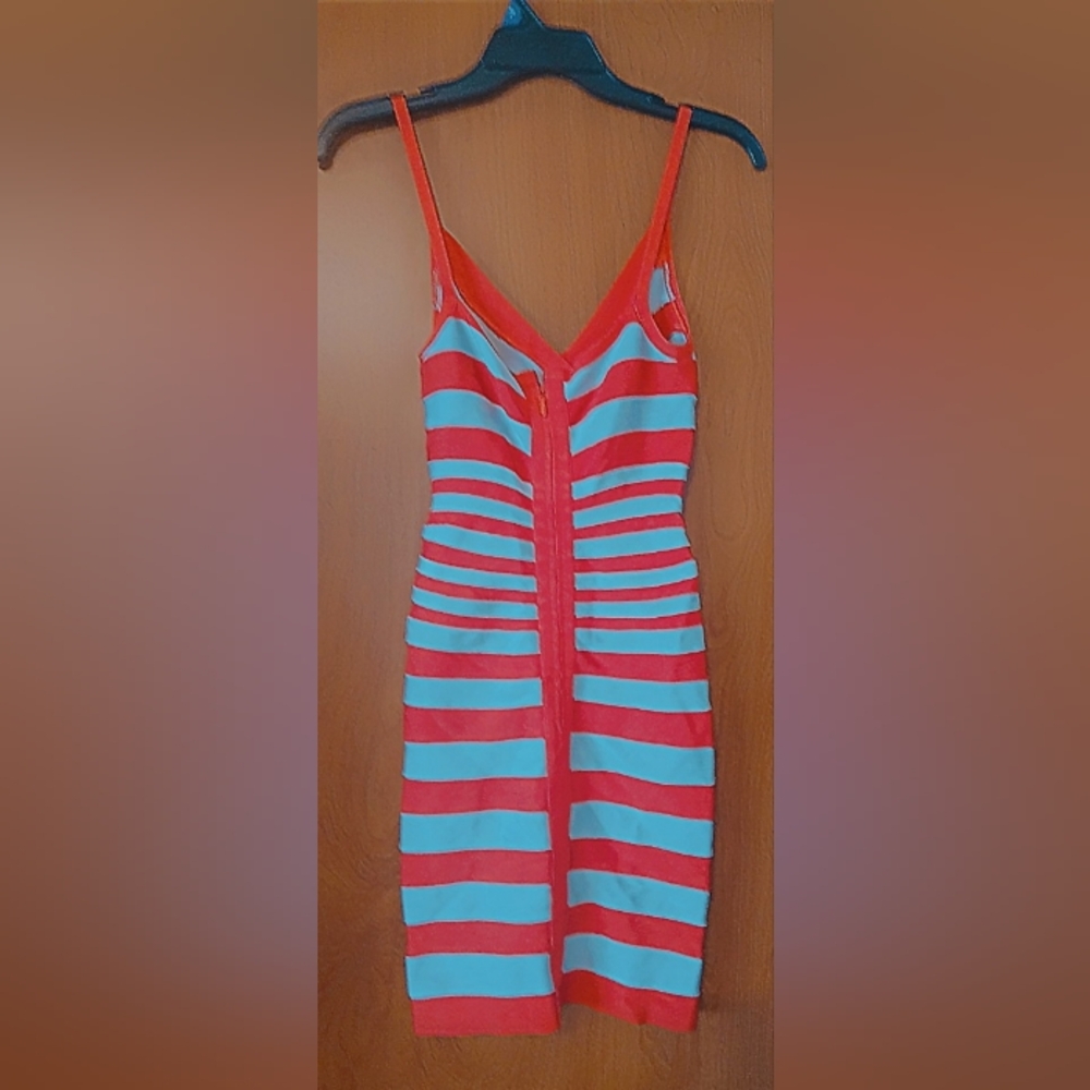 Herve Leger orange and gray xs